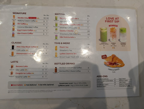 Da Vien Coffee Restaurant Menu – Fresh Vietnamese Coffee & Boba